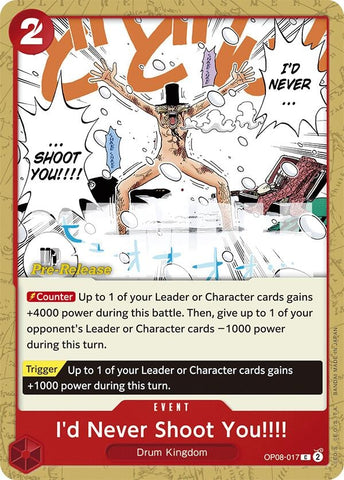 Image for I'd Never Shoot You!!!! (OP08-017) - One Piece Card Game