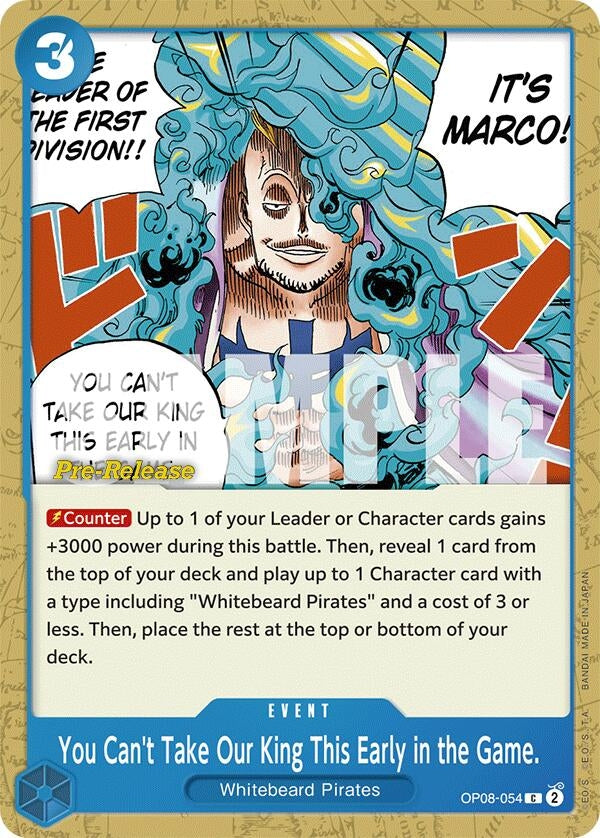 Image for You Can't Take Our King This Early in the Game. (OP08-054) - One Piece Card Game