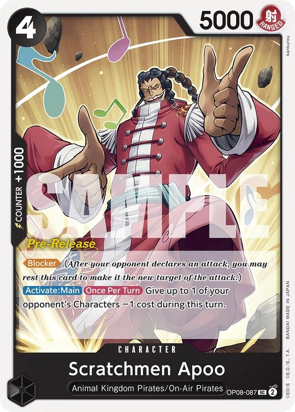Image for Scratchmen Apoo (OP08-087) - One Piece Card Game