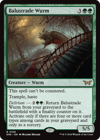 Image for Balustrade Wurm (168) [Duskmourn: House of Horror]