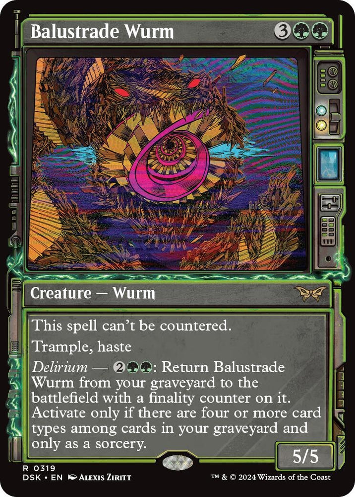 Image for Balustrade Wurm (Showcase) (319) [Duskmourn: House of Horror]
