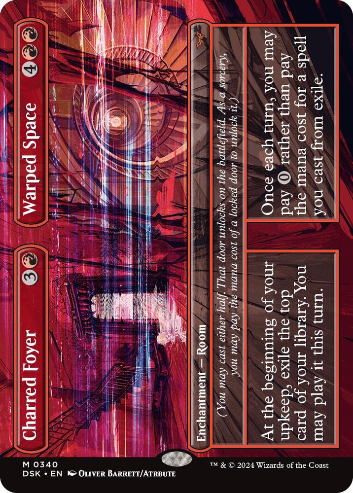 Image for Charred Foyer // Warped Space (Borderless) (340) [Duskmourn: House of Horror]