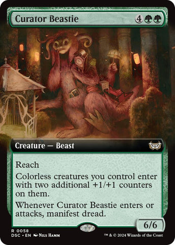 Image for Curator Beastie (Extended Art) (58) [Commander: Duskmourn: House of Horror]