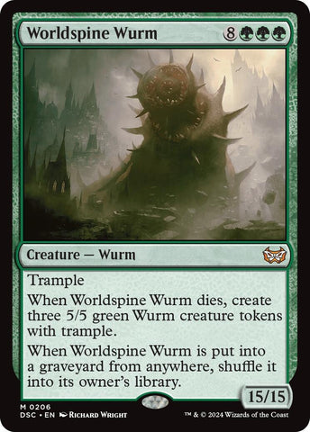 Image for Worldspine Wurm (206) [Commander: Duskmourn: House of Horror]