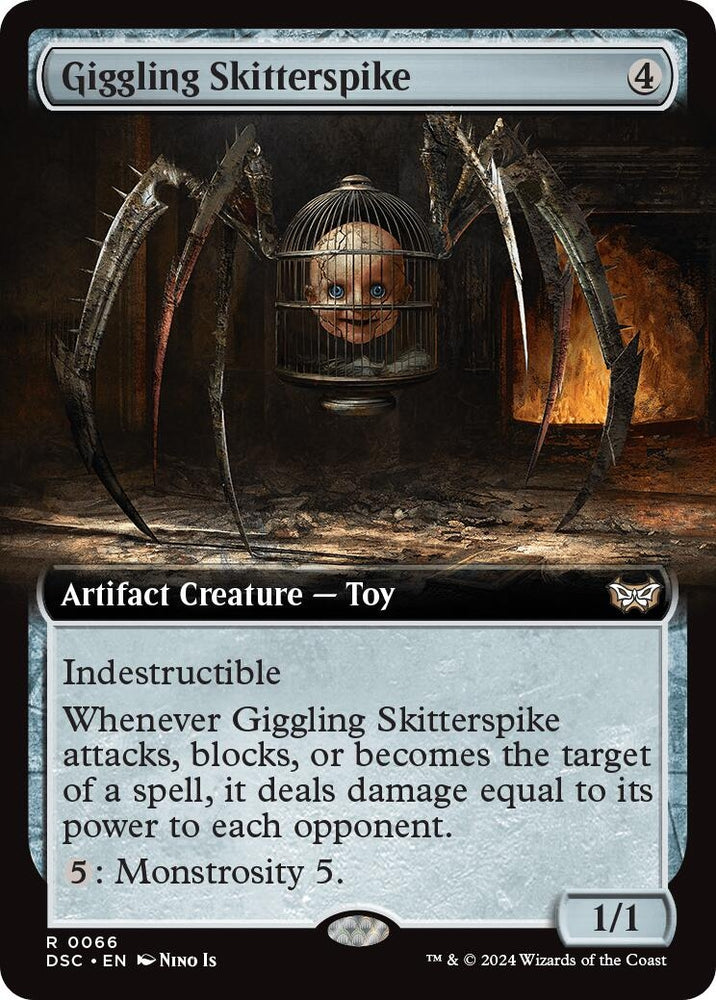 Image for Giggling Skitterspike (Extended Art) (66) [Commander: Duskmourn: House of Horror]