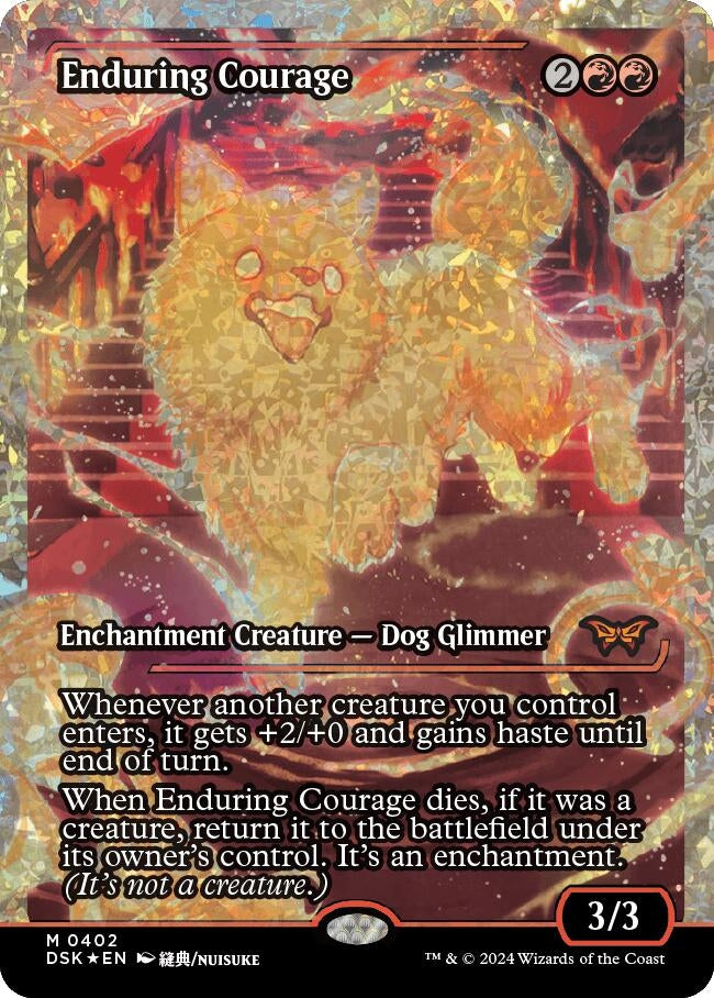 Image for Enduring Courage (Showcase) (Fracture Foil) (402) [Duskmourn: House of Horror]