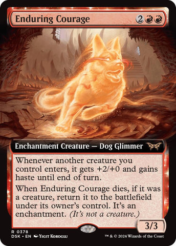 Image for Enduring Courage (Extended Art) (378) [Duskmourn: House of Horror]