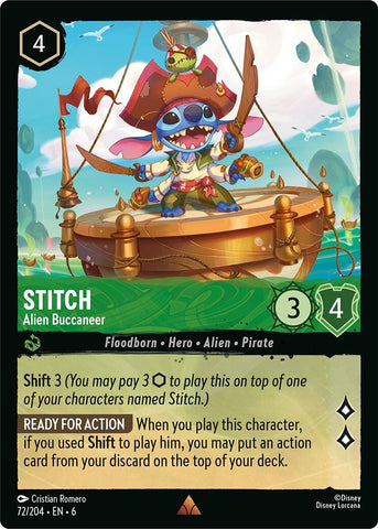 Image for Stitch - Alien Buccaneer (72/204) - Disney Lorcana