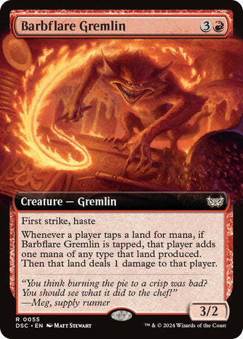 Image for Barbflare Gremlin (Extended Art) (55) [Commander: Duskmourn: House of Horror]