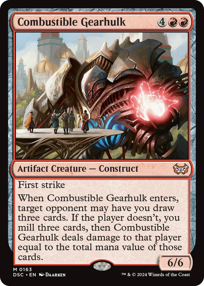 Image for Combustible Gearhulk (163) [Commander: Duskmourn: House of Horror]