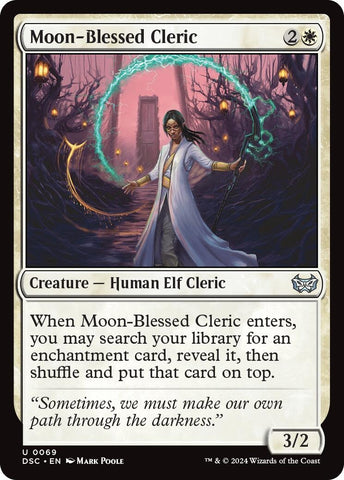 Image for Moon-Blessed Cleric (69) [Commander: Duskmourn: House of Horror]