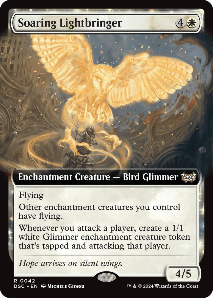 Image for Soaring Lightbringer (Extended Art) (42) [Commander: Duskmourn: House of Horror]