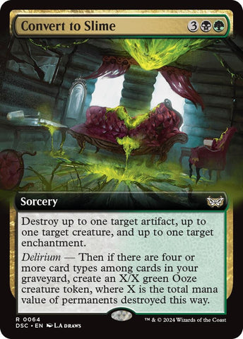 Image for Convert to Slime (Extended Art) (64) [Commander: Duskmourn: House of Horror]