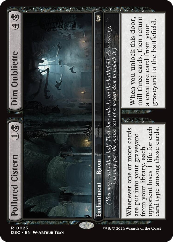 Image for Polluted Cistern // Dim Oubliette (23) [Commander: Duskmourn: House of Horror]