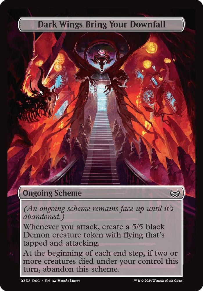 Image for Dark Wings Bring Your Downfall (Full Art) (332) [Archenemy: Duskmourn]