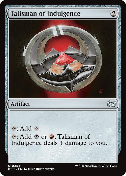 Image for Talisman of Indulgence (254) [Commander: Duskmourn: House of Horror]