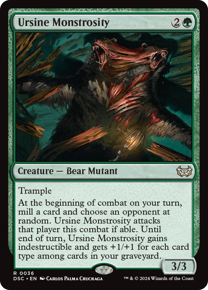 Image for Ursine Monstrosity (36) [Commander: Duskmourn: House of Horror]