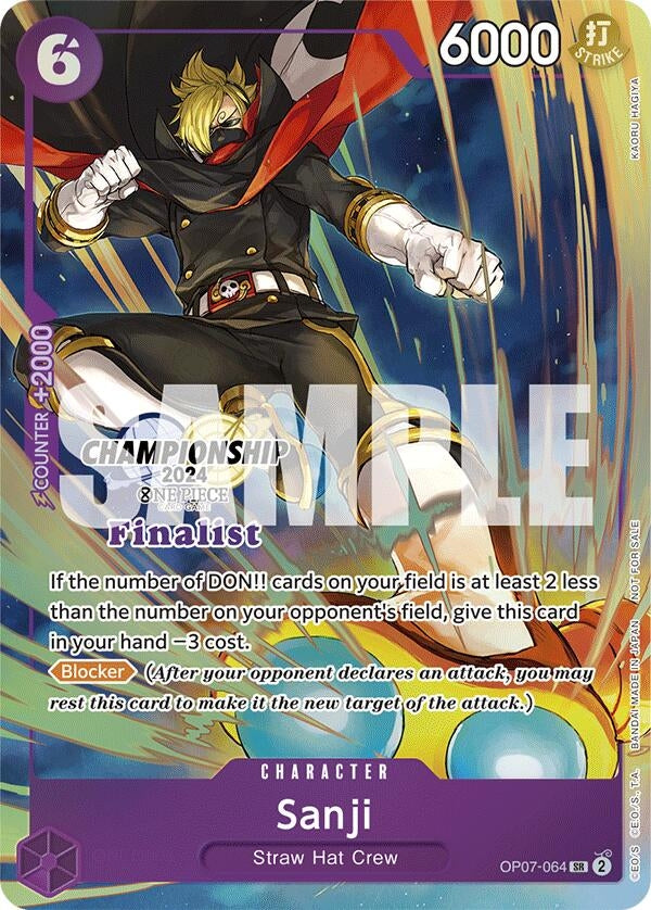 Image for Sanji (Championship 2024 Finalist Card Set) (OP07-064) - One Piece Card Game