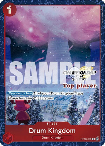 Drum Kingdom (Championship 2024 Top Player Pack) (OP08-020) (One Piece Promotion Cards)