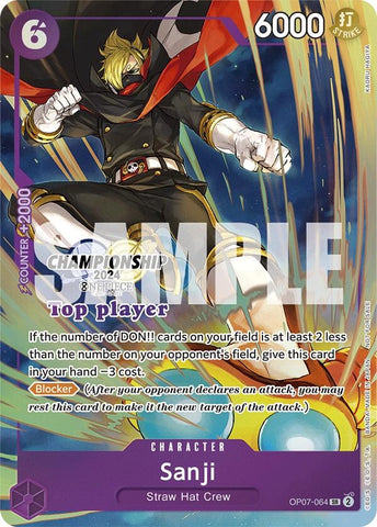 Image for Sanji (Championship 2024 Top Player Pack) (OP07-064) (One Piece Promotion Cards) - One Piece Card Game