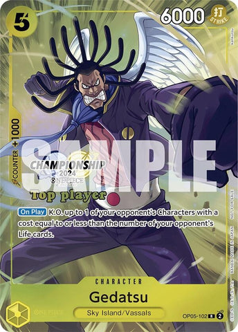 Gedatsu (Championship 2024 Top Player Pack) (OP05-102) (One Piece Promotion Cards)