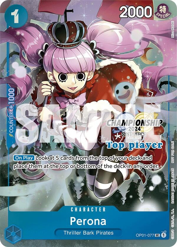 Perona (Championship 2024 Top Player Pack) (OP01-077) (One Piece Promotion Cards)