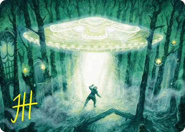 Image for Unidentified Hovership Art Card (Gold-Stamped Signature) (2) [Art Series: Duskmourn: House of Horror]