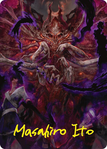 Image for Damnation Art Card (Gold-Stamped Signature) (53) [Art Series: Duskmourn: House of Horror]