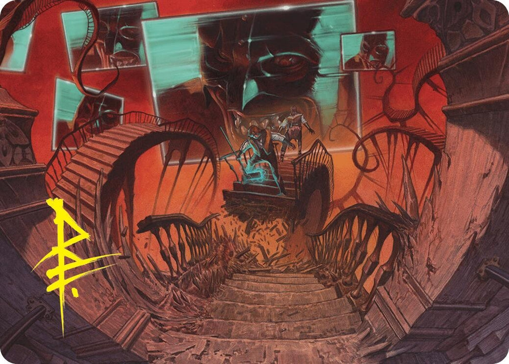 Image for Let's Play a Game Art Card (Gold-Stamped Signature) (8) [Art Series: Duskmourn: House of Horror]