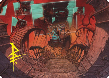 Image for Let's Play a Game Art Card (Gold-Stamped Signature) (8) [Art Series: Duskmourn: House of Horror]