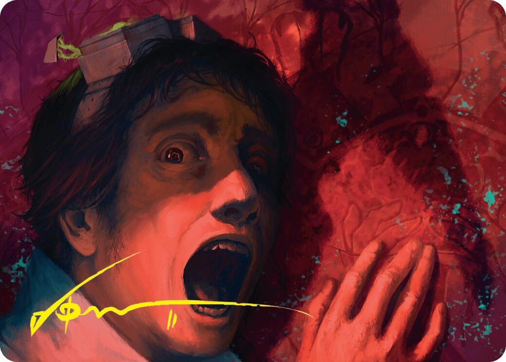 Image for Murder Art Card (Gold-Stamped Signature) (9) (Art Series: Duskmourn: House of Horror) (ASDSK) - Magic: The Gathering