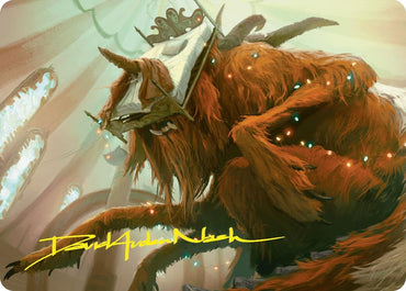 Image for Bedhead Beastie Art Card (Gold-Stamped Signature) (11) [Art Series: Duskmourn: House of Horror]