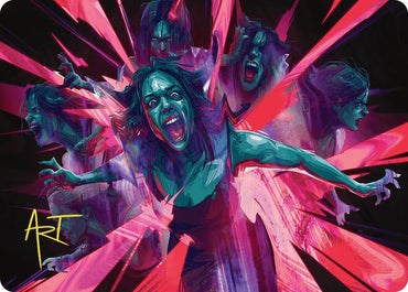 Image for Waltz of Rage Art Card (Gold-Stamped Signature) (35) [Art Series: Duskmourn: House of Horror]