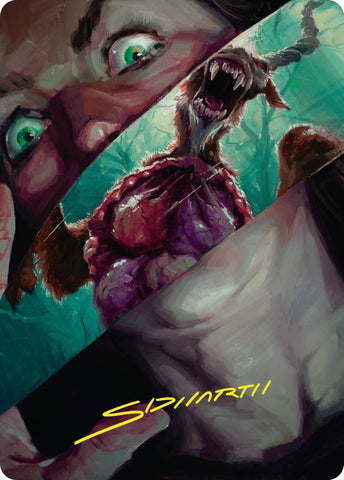 Image for Hauntwoods Shrieker Art Card (Gold-Stamped Signature) (40) [Art Series: Duskmourn: House of Horror]
