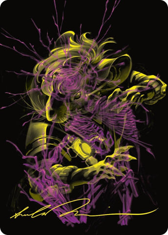 Image for Nashi, Searcher in the Dark Art Card (43/54) (Gold-Stamped Signature) (43) [Art Series: Duskmourn: House of Horror]
