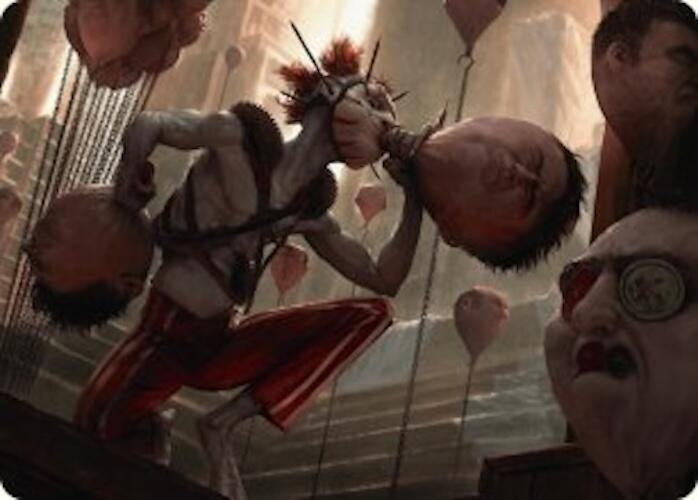 Image for The Jolly Balloon Man Art Card (18) [Art Series: Duskmourn: House of Horror]