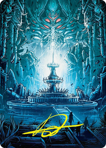 Image for Island Art Card (Gold-Stamped Signature) (28) [Art Series: Duskmourn: House of Horror]