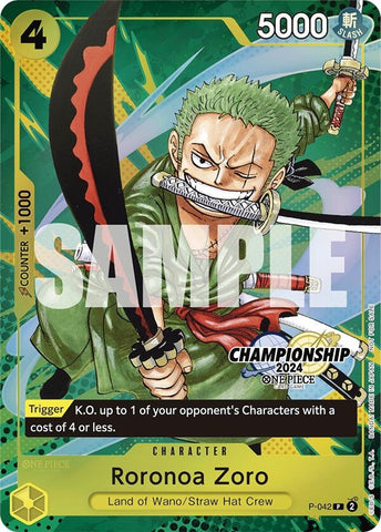 Image for Roronoa Zoro (CS 2024 Event Pack Finalist) (P-042) (One Piece Promotion Cards) - One Piece Card Game