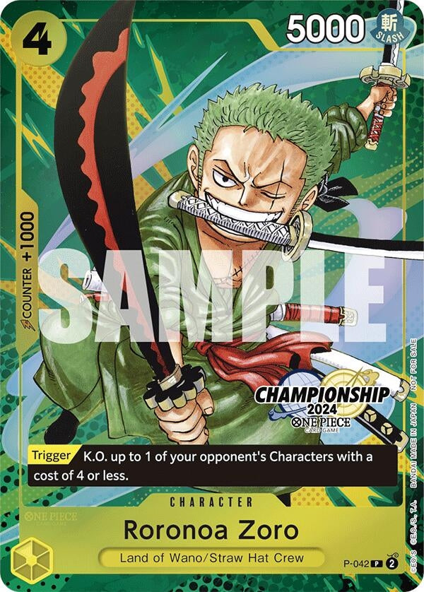 Image for Roronoa Zoro (CS 2024 Event Pack Finalist) (P-042) - One Piece Card Game