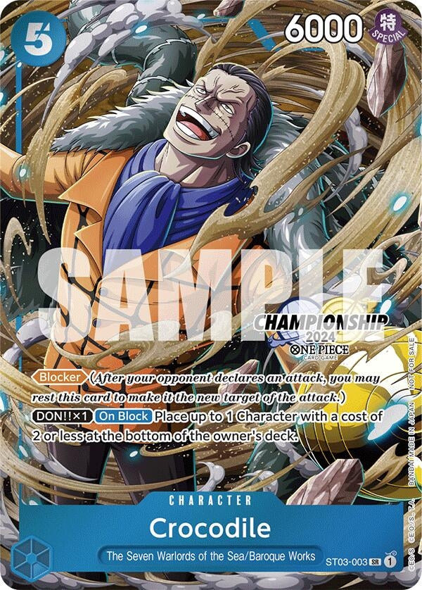 Crocodile (CS 2024 Celebration Pack) (ST03-003) (One Piece Promotion Cards)