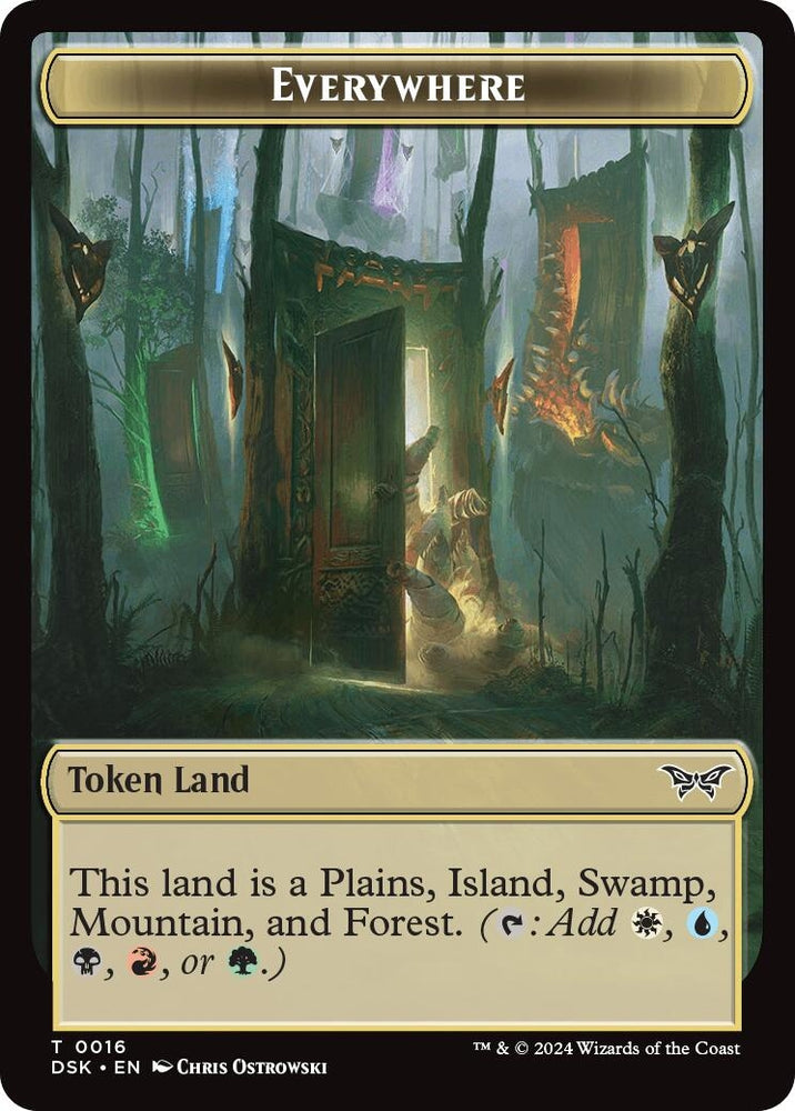 Image for Everywhere // Copy Double-Sided Token (16 // 1) [Duskmourn: House of Horror]