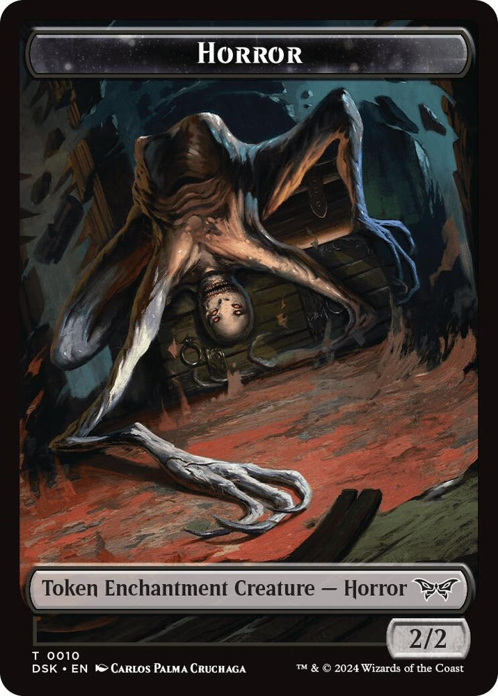 Image for Horror // Glimmer Double-Sided Token (10 // 4) [Duskmourn: House of Horror]