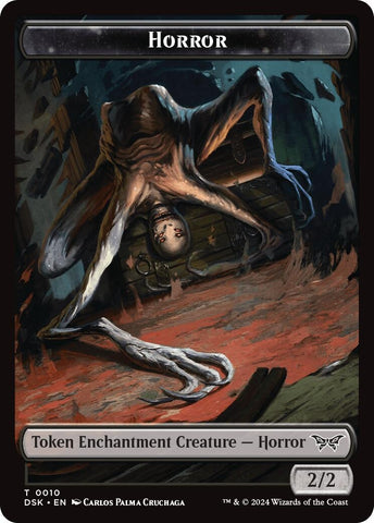 Image for Horror // Glimmer Double-Sided Token (10 // 4) [Duskmourn: House of Horror]