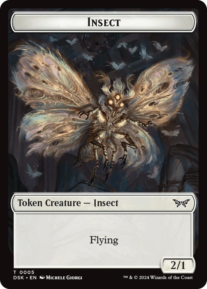 Image for Insect (0005) // Manifest Double-Sided Token (5 // 18) [Duskmourn: House of Horror]