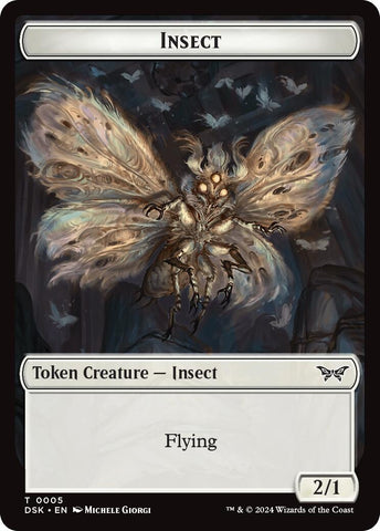 Image for Insect (0005) // Manifest Double-Sided Token (5 // 18) [Duskmourn: House of Horror]