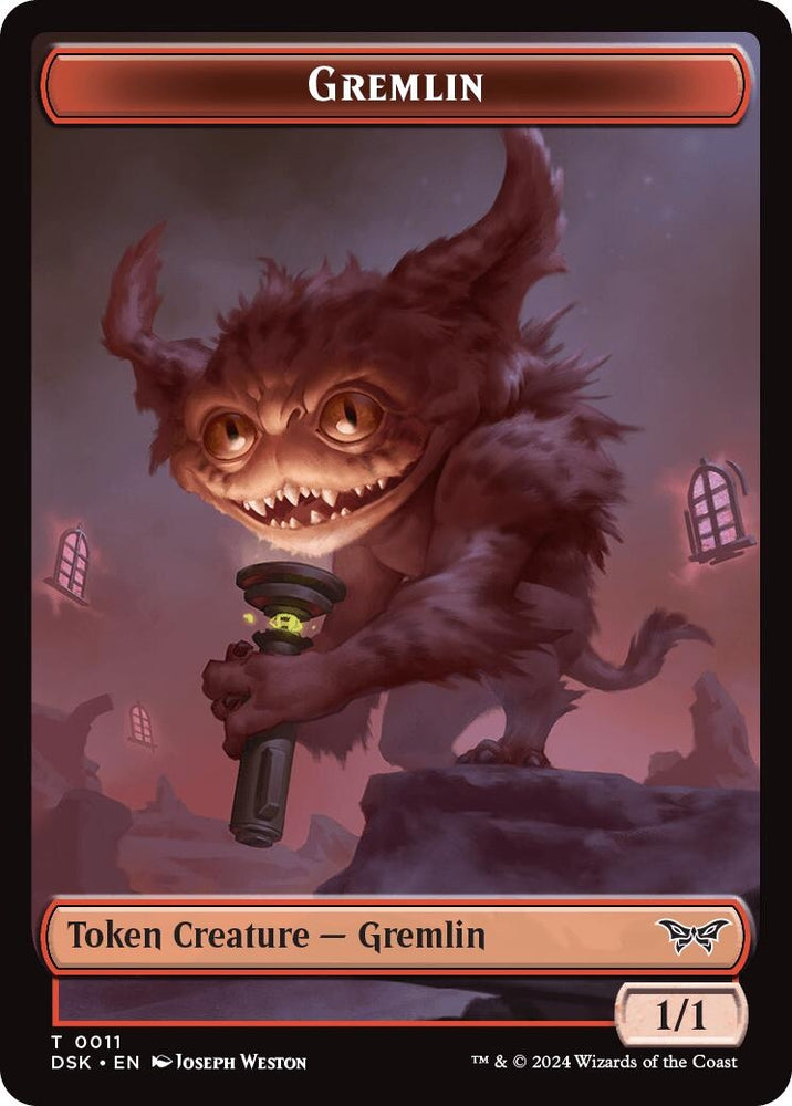 Image for Gremlin // Manifest Double-Sided Token (11 // 18) [Duskmourn: House of Horror]