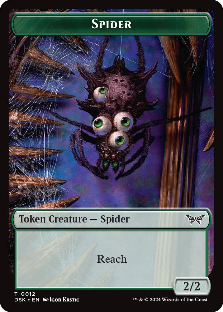 Image for Spider Token (12) [Duskmourn: House of Horror]