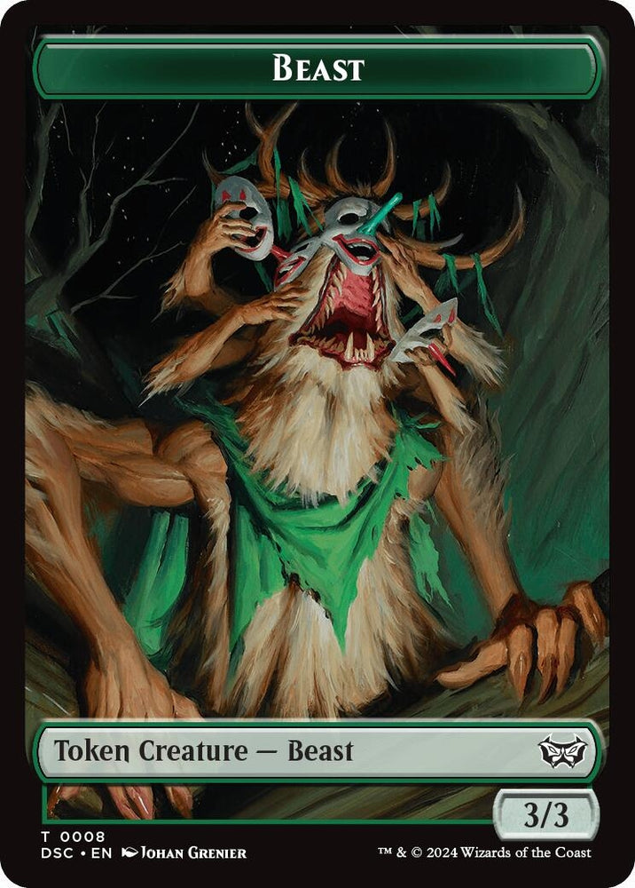 Image for Beast // Scarecrow Double-Sided Token (8 // 23) [Commander: Duskmourn: House of Horror]