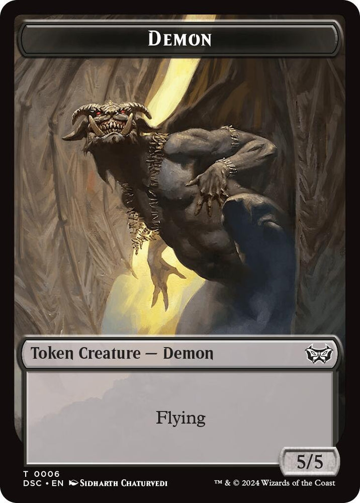 Image for Demon // Bird Double-Sided Token (6 // 5) [Commander: Duskmourn: House of Horror]