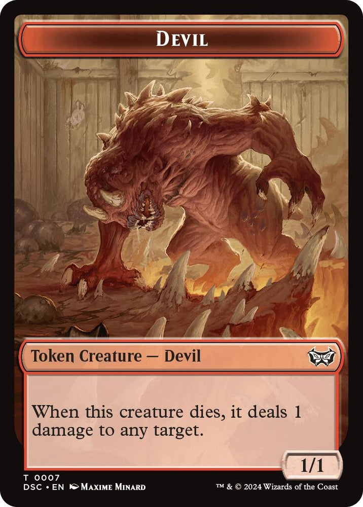 Image for Devil // Scarecrow Double-Sided Token (7 // 23) [Commander: Duskmourn: House of Horror]